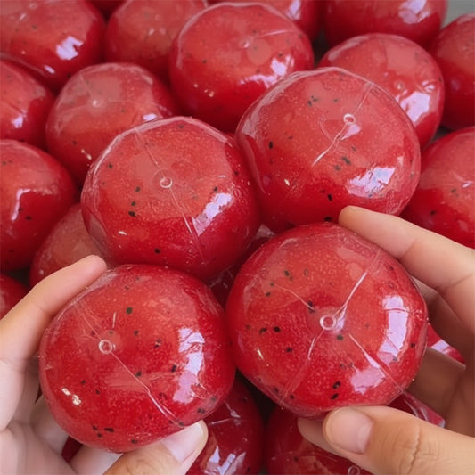 watermelon Slushy squishies - both crunchy and smooth texture